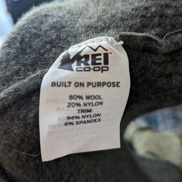 REI Wool Blend Green Sweater 1/4 Zip XXL | Earth Green - Picture 7 of 7